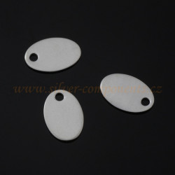 Přívěsek oválek 8x5,5  Ag 925