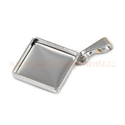Bižuterní přívěsek pro čtverec 10mm Rh