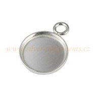 Přívěsková miska Ag 925 pro Chessboard Circle 10mm Přívěsková miska Ag 925 pro Chessboard Circle 10mm