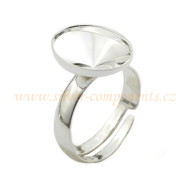 Prsten pro Oval Rivoli 14mm Masiv Ag 925 Prsten pro Oval Rivoli 14mm Masiv Ag 925