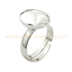 Prsten pro Oval Rivoli 14mm Masiv Ag 925