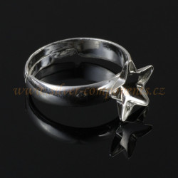 Prsten pro HVĚZDY 10mm Ag 925/1000 - univerzální 52-62