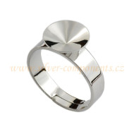 Bižuterní prsten S MASIVNÍ OBROUČKOU pro Rivoli SS47 (10mm) Rh Bižuterní prsten S MASIVNÍ OBROUČKOU pro Rivoli SS47 (10mm) Rh