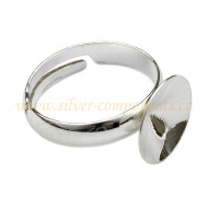 Prsten pro Rivoli 14mm NASTAVITELNÝ Ag 925/1000 v. 52-60 Prsten pro Rivoli 14mm NASTAVITELNÝ Ag 925/1000 v. 52-60