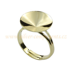 Bižuterní prsten pro Rivoli 16mm POZLACENO