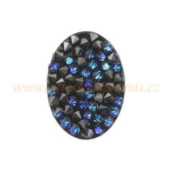 Swarovski Crystal Fine Rocks 18x13mm black/BBL