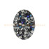 Swarovski Crystal Fine Rocks 18x13mm black/BBL-CAL