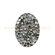 Swarovski Crystal Fine Rocks 18x13mm black/CAL Swarovski Crystal Fine Rocks 18x13mm black/CAL