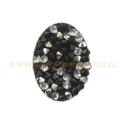 Swarovski Crystal Fine Rocks 18x13mm black/Jet-CAL
