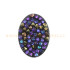 Swarovski Crystal Fine Rocks 18x13mm black/Heliotrope