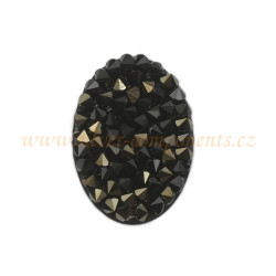 Swarovski Crystal Fine Rocks 18x13mm black/Jet Nut