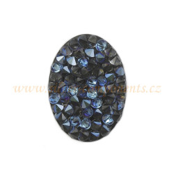 Swarovski Crystal Fine Rocks 18x13mm black/Moonlight