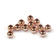 Kulička hladká KH018 rokajl Ag 925/1000 - /bal.10 ks/ POZLACENO ROSE