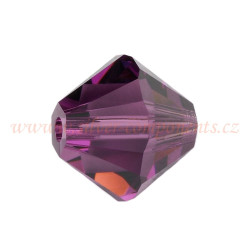 Swarovski korálky XILION 5328 4mm - Sluníčka - Amethyst