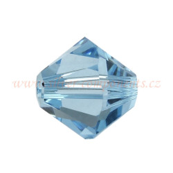 Swarovski korálky XILION 5328 4mm - Sluníčka - Aquamarine