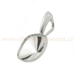 Šlupna MASIV pro Rounded Square 10mm Ag 925