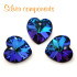 Swarovski srdce 14,4x14 mm - Heliotrope