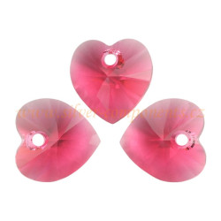 Swarovski srdce 10,3x10 mm - Indian Pink