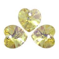 Swarovski srdce 10,3x10 mm - Jonquil AB
