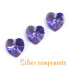 Swarovski srdce 10,3x10 mm - Tanzanite AB