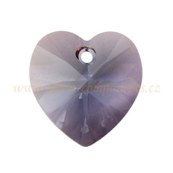 Swarovski srdce 14,4x14 mm - Aquamarine Antique Pink