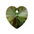 Swarovski srdce 14,4x14 mm - Peridot Bronz Shade