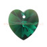 Swarovski srdce 10,3x10 mm - Emerald AB