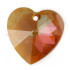 Swarovski srdce 28 mm - Crystal Copper