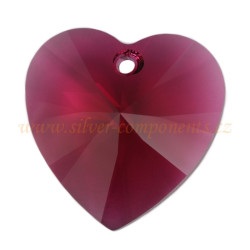 Swarovski srdce 28 mm - Bordeaux