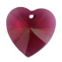 Swarovski srdce 28 mm - Bordeaux